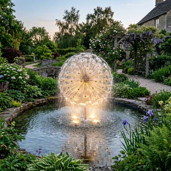 Outdoor Dandelion Fountain - Star Garden